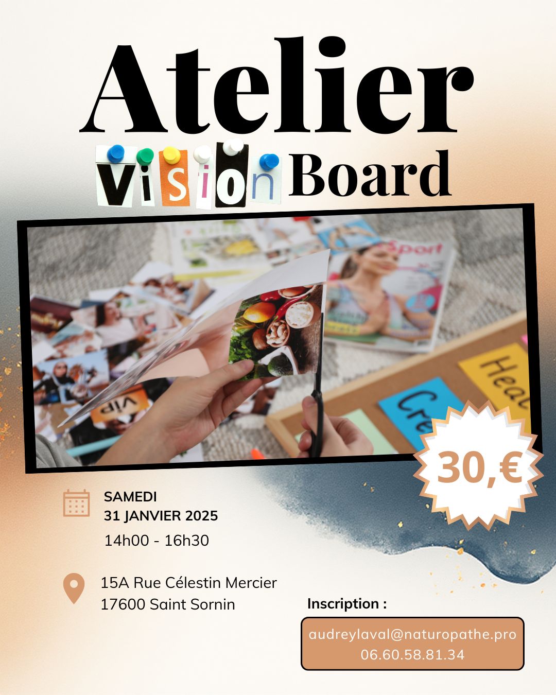 Atelier Vision Board 2026 – Se poser pour avancer - Flyer
